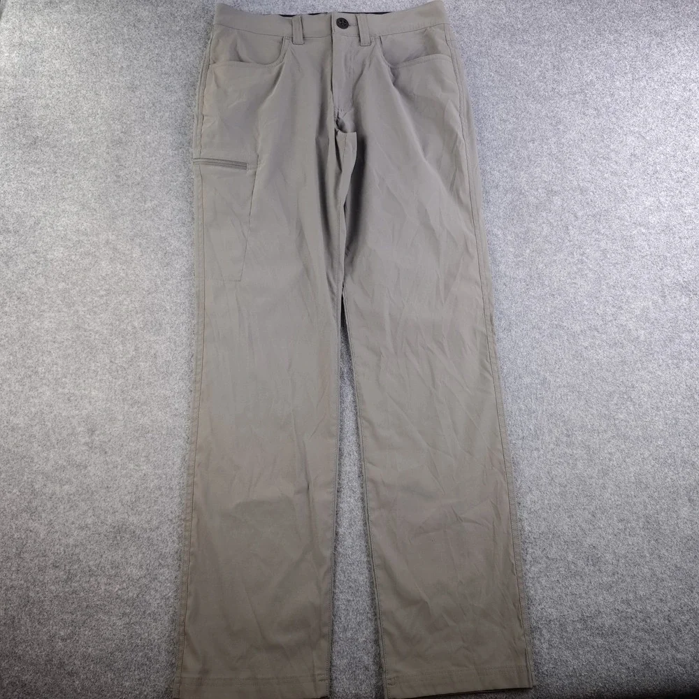 Orvis Pants Mens 30x32 Gray Zip Pocket Water Repellent Phone Pocket Hiking